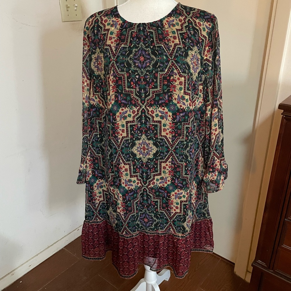 LOFT Multicolor Patterned Mini Dress - Picture 6 of 13